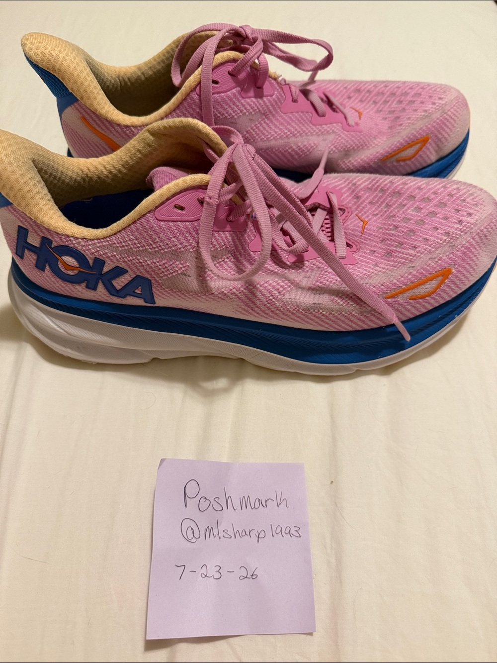 Hoka Clifton 9 Running Shoes Cyclamen/Sweet Lilac sz 9D - Picture 4 of 12